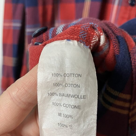 J. Crew Button Up Shirt Mens XXLT Red Plaid Lumberjack Preppy Cotton Sportsmen - Picture 3 of 7